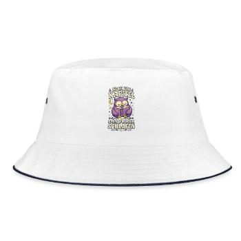 Noch ein Kapitel – Lese-Eule - Bucket Hat - Weiß/Navy - Vorne