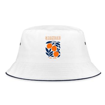 Grandad Grandfather 2025 - Bucket Hat - white/navy - Front