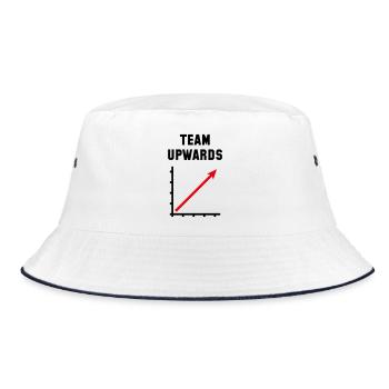Team Upwards (Success / Progress / POS Red 2C) - Bucket Hat - white/navy - Front