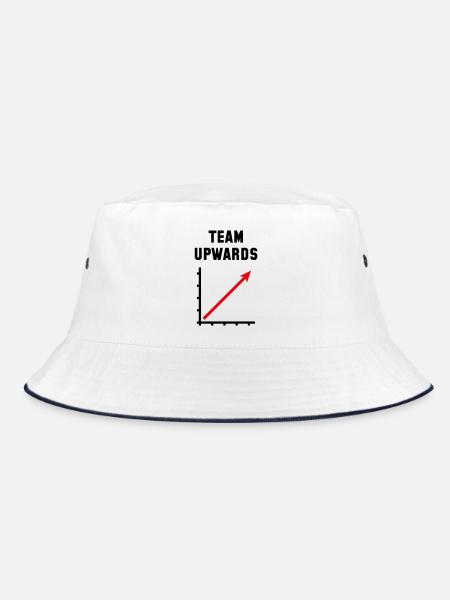 Team Upwards (Success / Progress / POS Red 2C) - Bucket Hat - white/navy - Front