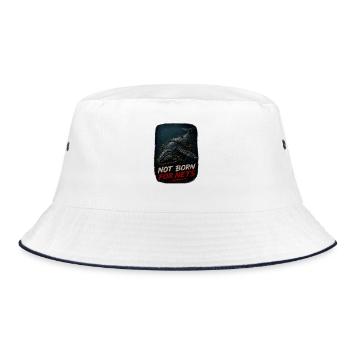 Not Born For Nets – Humpback Whale Ghost Net - Bucket Hat - white/navy - Front