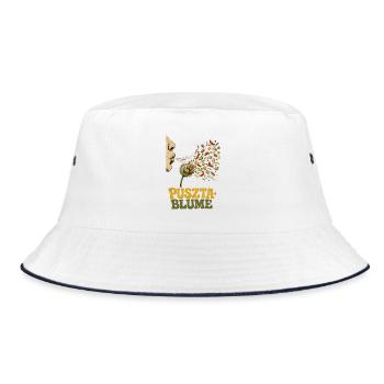 Pusztablume - Pusteblume - Bucket Hat - Weiß/Navy - Vorne