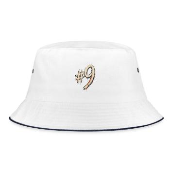 Chalk #9 Hashtag Style - Bucket Hat - white/navy - Front