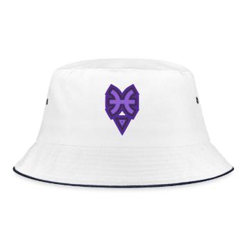 Zodiac Tribal Pisces and Water - Bucket Hat - white/navy - Front
