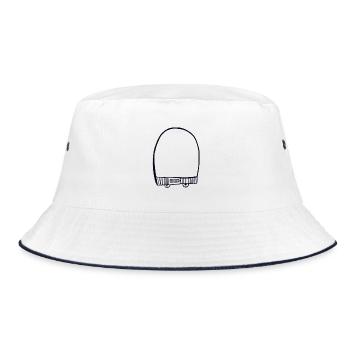 Casquette noire - Bob - blanc/marine - Devant