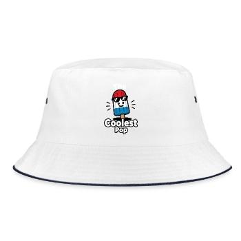 Lustiger Opa, der coolste Papa - Bucket Hat - Weiß/Navy - Vorne