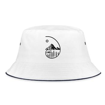 Montagne Camping Nature Minimaliste - Bob - blanc/marine - Devant