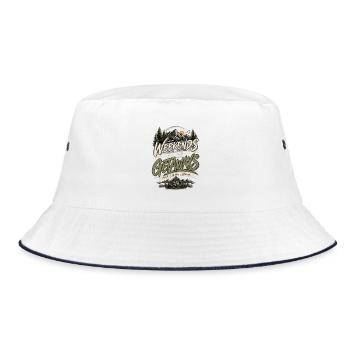 Weekends Are for Getaways – Outdoor Adventure - Bucket Hat - white/navy - Front