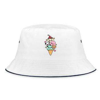 Glaces kawaii  - Bob - blanc/marine - Devant