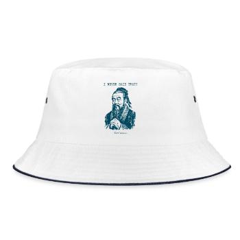 I never said that - Confucius - Bucket Hat - white/navy - Front