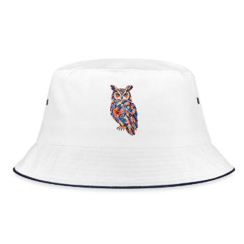 PatchworkOwl Blaze of Colors - Bucket Hat - white/navy - Front