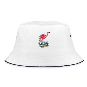 Schones Vogelchen Romantische Version - Bucket Hat - Weiß/Navy - Vorne
