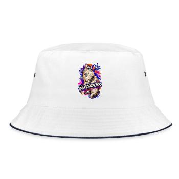 Hauptcharakter Energie - Bucket Hat - Weiß/Navy - Vorne