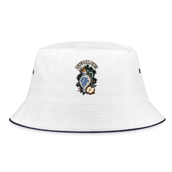 Bembel - Bucket Hat - Weiß/Navy - Vorne