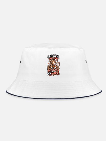 Horse Mom Horse Plans - Bucket Hat - Weiß/Navy