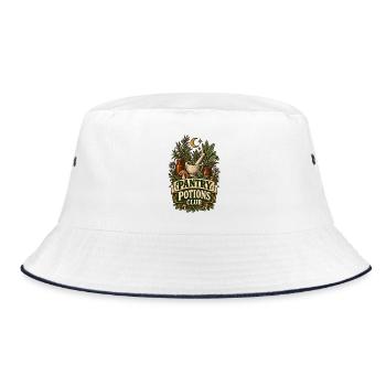 Pantry Potions Club - Küchenhexe Retro - Bucket Hat - Weiß/Navy - Vorne