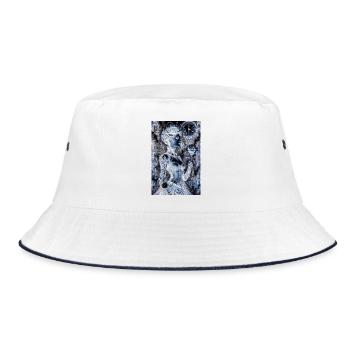 Negative Steampunk Pink - Bucket Hat - Weiß/Navy - Vorne