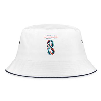 Bund der hoffnungslosen Optimisten - Bucket Hat - Weiß/Navy - Vorne