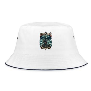ABYSSALE RIFFS | Der Leuchtturmruf - Bucket Hat - Weiß/Navy - Vorne
