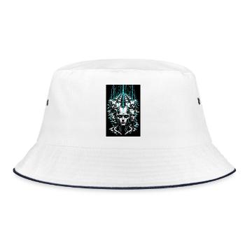 Simulation der Konformität Bot Armee - Bucket Hat - Weiß/Navy - Vorne