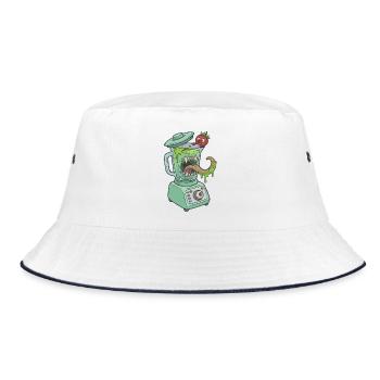 Monster Standmixer - Bucket Hat - Weiß/Navy - Vorne