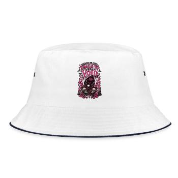 E-Mails an die Leere Tarot Neon Pink - Bucket Hat - Weiß/Navy - Vorne