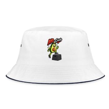 Avocado Cardio Training - Bucket Hat - Weiß/Navy - Vorne