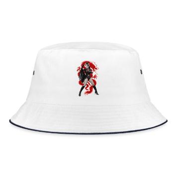 Bloody Mary - Bucket Hat - Weiß/Navy - Vorne