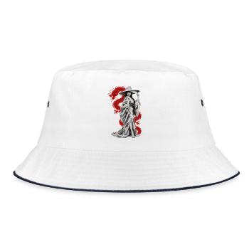 GOLDGRÄBER - Bucket Hat - Weiß/Navy - Vorne