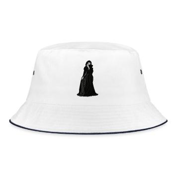 ZUM UNTERGANG VERURTEILT - Bucket Hat - Weiß/Navy - Vorne