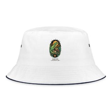TOTEM LIZARD Adaption - Bucket Hat - Weiß/Navy - Vorne