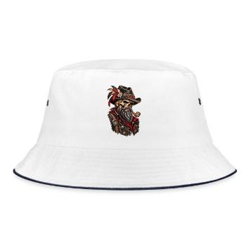 Schwarzwald Outlaw - Bucket Hat - Weiß/Navy - Vorne