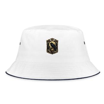 Mondrabe im Celtic-Rahmen - Bucket Hat - Weiß/Navy - Vorne