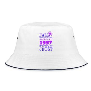 Fall 1997 - Bucket Hat - Weiß/Navy - Vorne