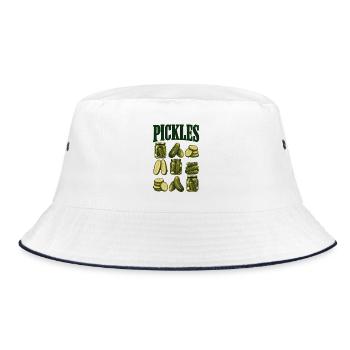 Gurkenraster - Bucket Hat - Weiß/Navy - Vorne
