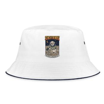 Schichtdemenz Feuerwehr – Welcher Alarm war das? - Bucket Hat - Weiß/Navy - Vorne