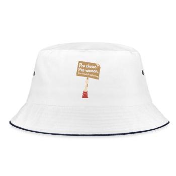 Pro Choice Pro Women Pro Tired Of Explaining - Bucket Hat - Weiß/Navy - Vorne