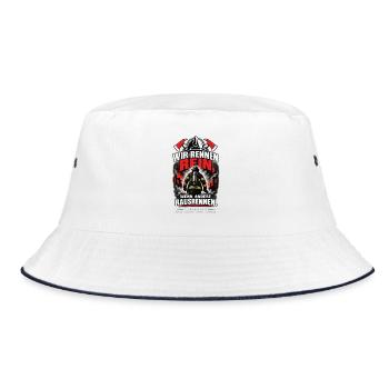 Feuerwehr - Wir rennen rein - Bucket Hat - Weiß/Navy - Vorne
