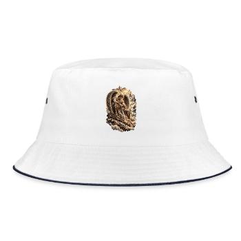 EP Warrior Angel – Glaube und innere Stärke - Bucket Hat - Weiß/Navy - Vorne