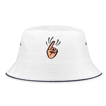 Finger Waggle - Bucket Hat - white/navy - Front