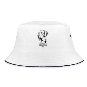 Rhodesian Ridgeback Mom Dog Dog Wilsigns - Bucket Hat - white/navy - Front