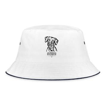 Rhodesian Ridgeback Mom Dog Dog Wilsigns - Bucket Hat - white/navy - Front