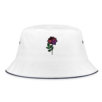 Cosmic Rose - Bucket Hat - white/navy - Front