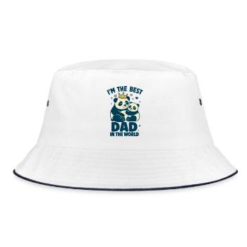 Best dad in the world - Bucket Hat - white/navy - Front