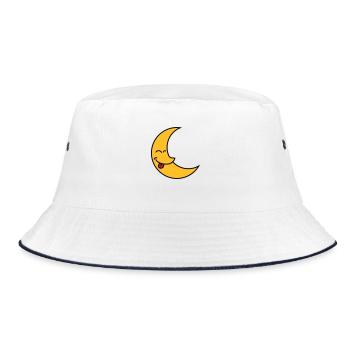 Funny Moon - Bucket Hat - white/navy - Front