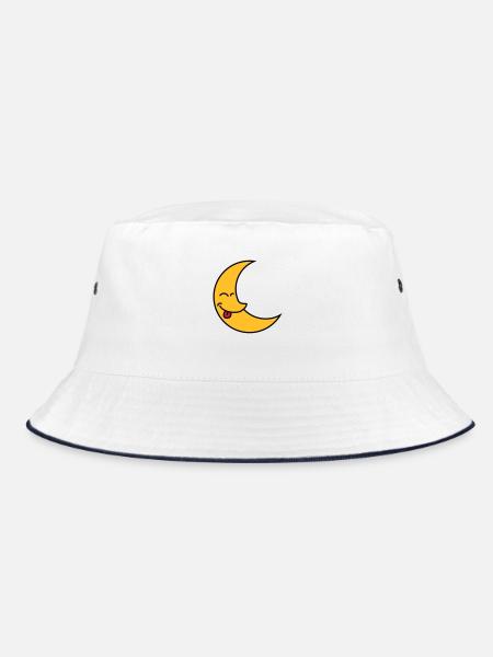 Funny Moon - Bucket Hat - white/navy - Front