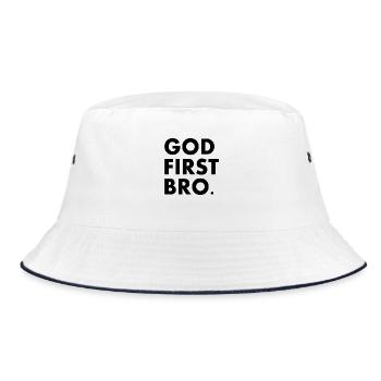 God first bro - Bob - blanc/marine - Devant