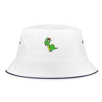 Dino - Bucket Hat - white/navy - Front
