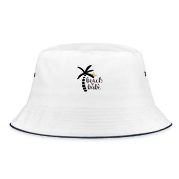Beach babe - Bucket Hat - white/navy - Front