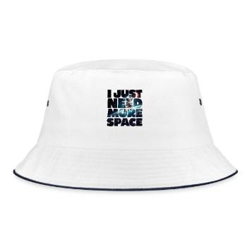 I JUST NEED MORE SPACE - Bucket Hat - white/navy - Front